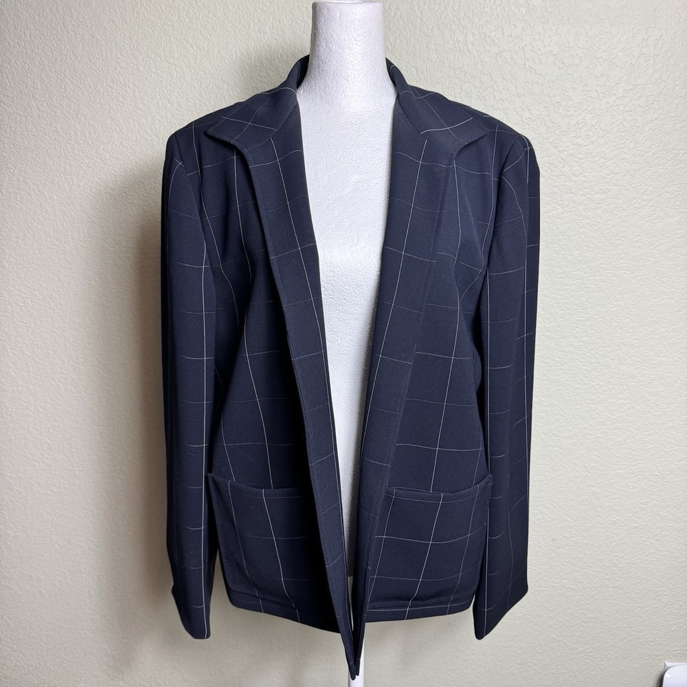 Anne Klein Plaid Jacket 14P Petite Suit Separates Work Office‎ Professional Coat